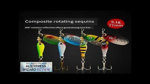 Rotating Metal Spinner Fishing Lures 9.1g 7cm Sequins Iscas Artificial Hard Baits Review