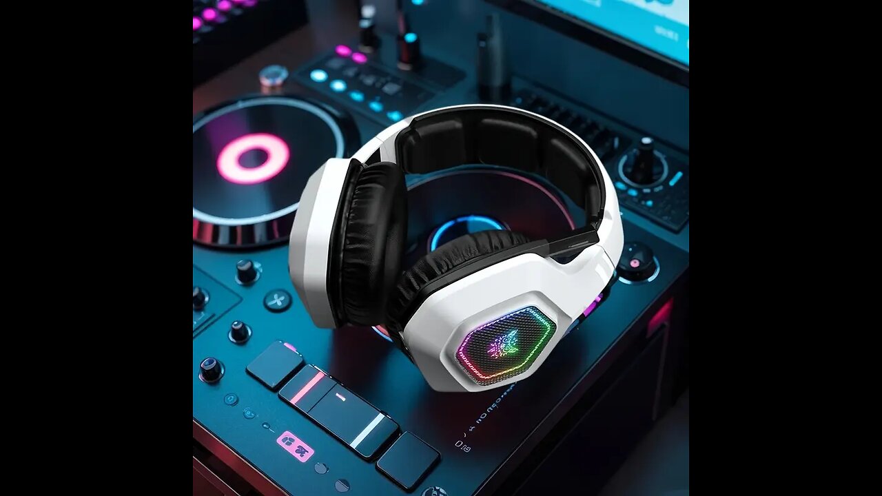 ONIKUMA Wireless Headset GRB Light Effect