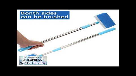 Super Long Handle 180° adjustable Cleaner Scrubber Aquarium Fish Tank Glass Window Review