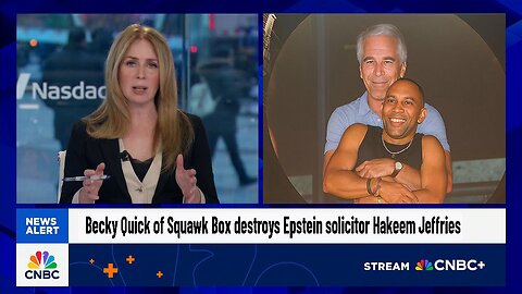 Becky Quick of Squawk Box destroys Epstein solicitor Hakeem Jeffries