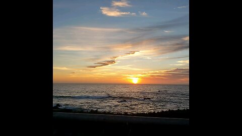 Octocer 16th Pacific Sunset. Waves and Tunes on 95.3 FM, Fort Btagg, CA., Mike Jaeger-HIdden Pines.