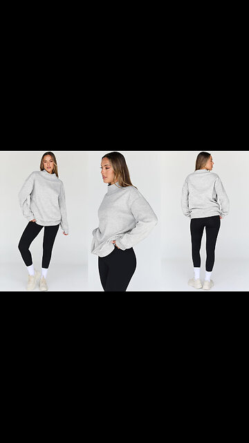 Womens Oversized Sweatshirts & High Waisted Leggings.