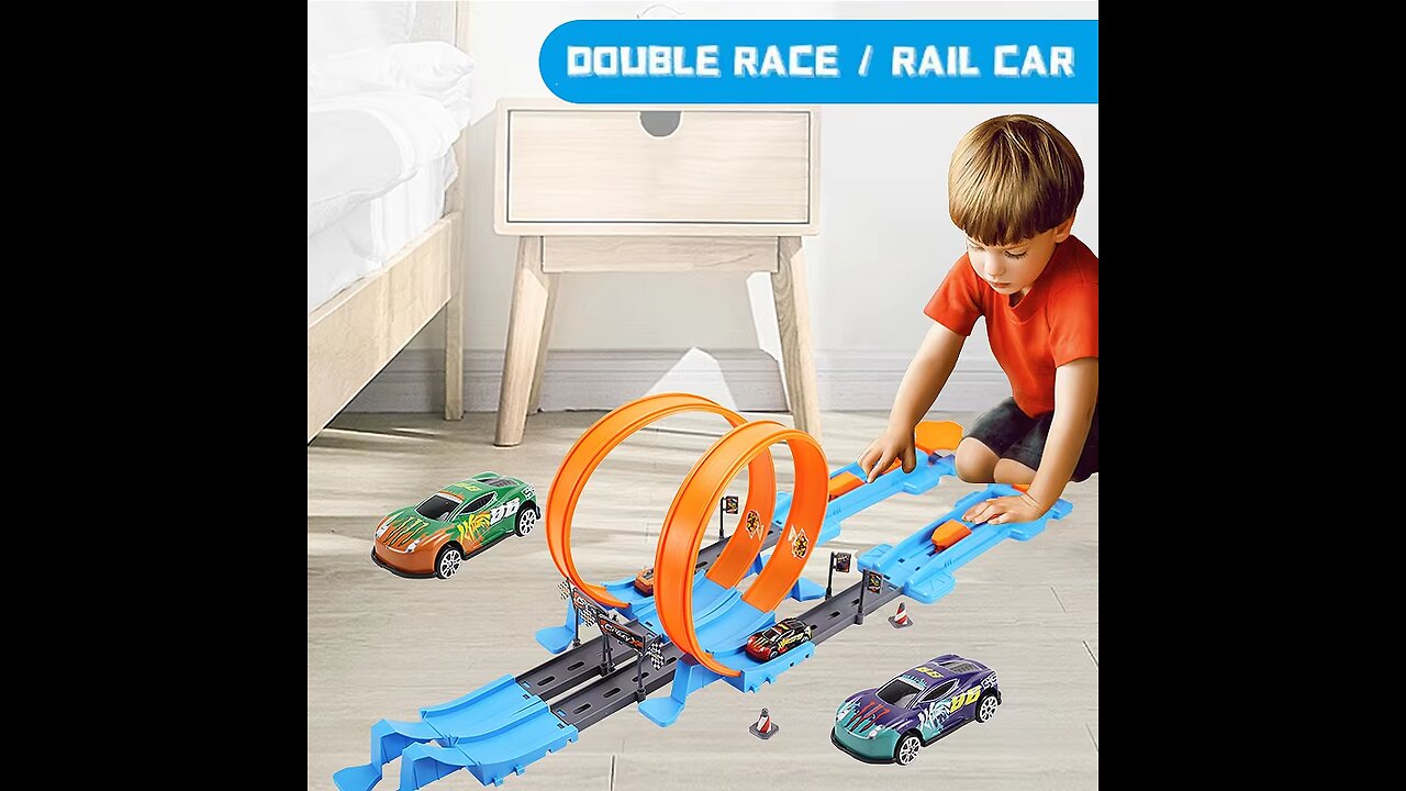 Racing Track Stunt Speed Double Car Wheels Model Toys