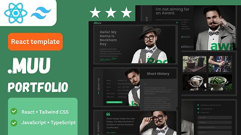 Responsive Portfolio App with React & TypeScript | React Project for Beginners