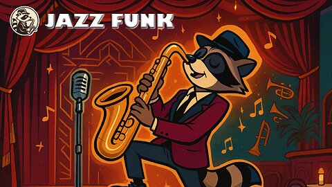 COZY Raccoon Jazz Funk☕ Study Music & Work Flow