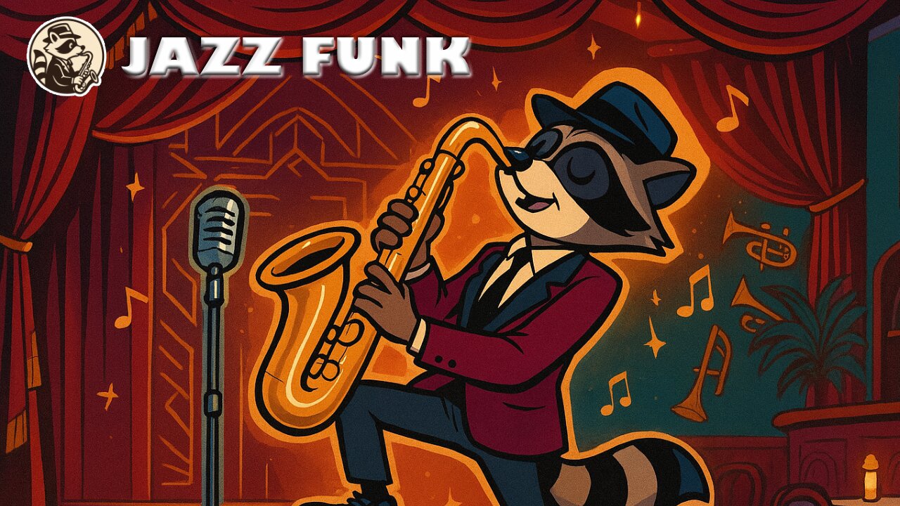 COZY Raccoon Jazz Funk☕ Study Music & Work Flow