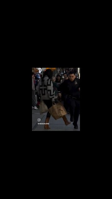 Cop-Hating Ratchet Tries To Trip A NYPD Cop And Finds Out