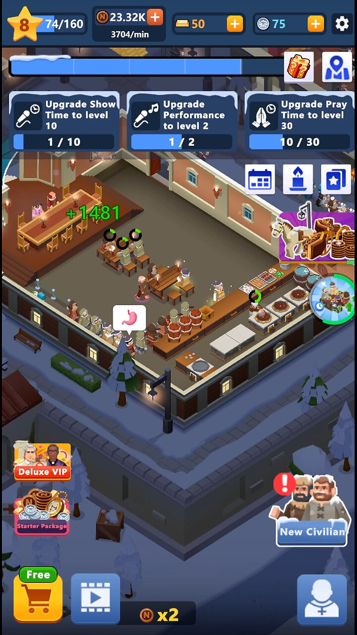 Idle Abbey Tycoon - Android Gameplay [22+ Mins, 720p]