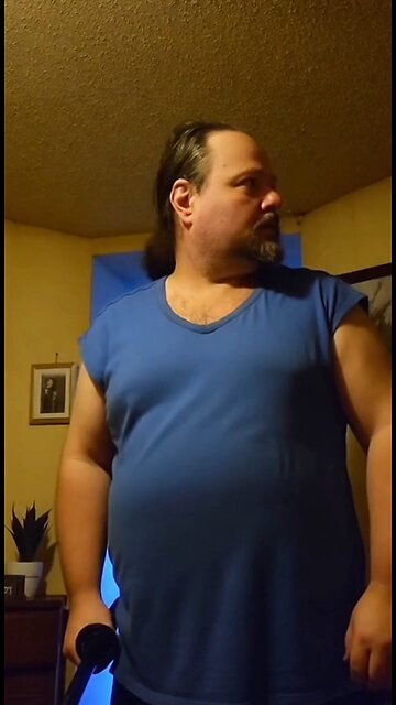 red-eyed monster charges Russell Blade and get struck by the sword.