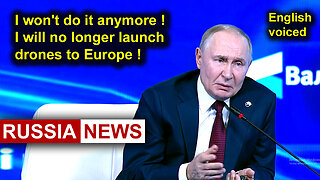 I won't do it anymore! I will no longer launch drones to Europe! Putin, Russia