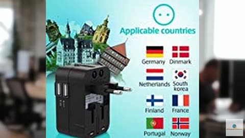 Universal Travel Adapter with Dual USB Ports – Worldwide All-in-One Internationa