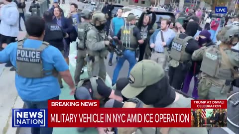 Federal officers tackle and tear the mask off of a leftist who pushed ICE agents