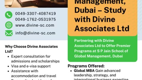 Global Excellence Awaits at SP Jain Dubai via Divine Associates Ltd