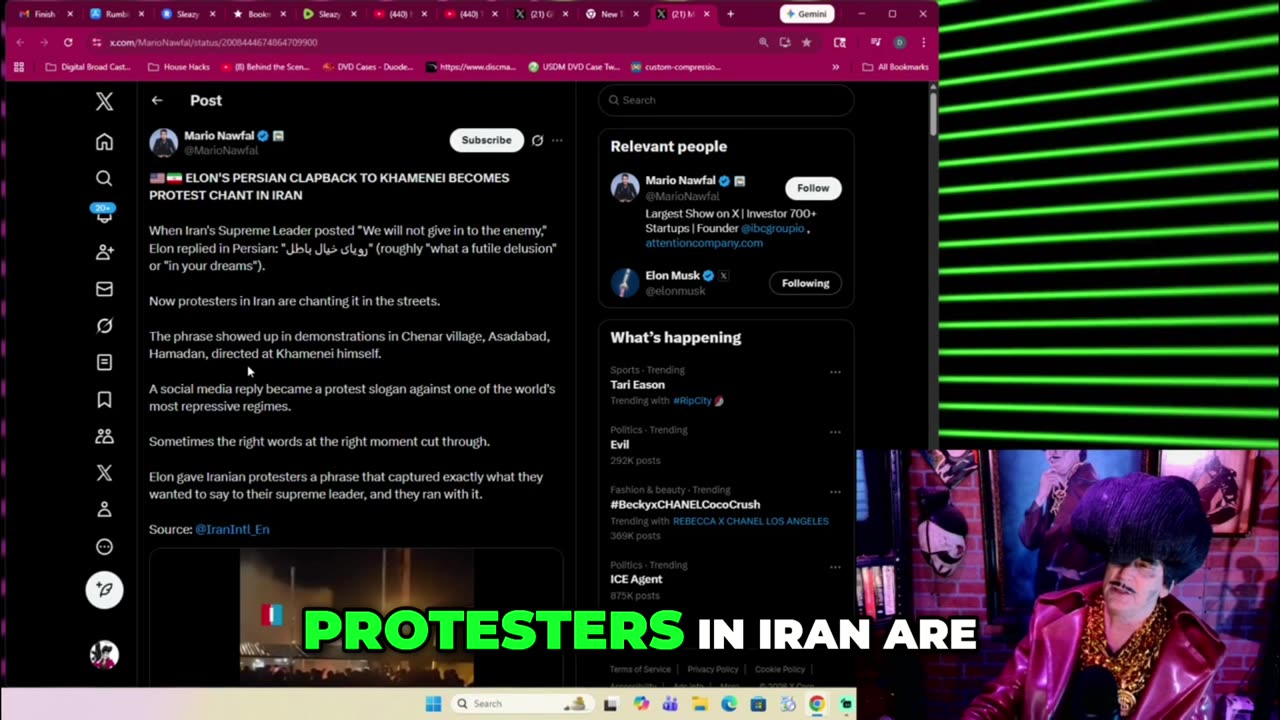 Elon's Persian Reply Sparks Iran Protest Chant!