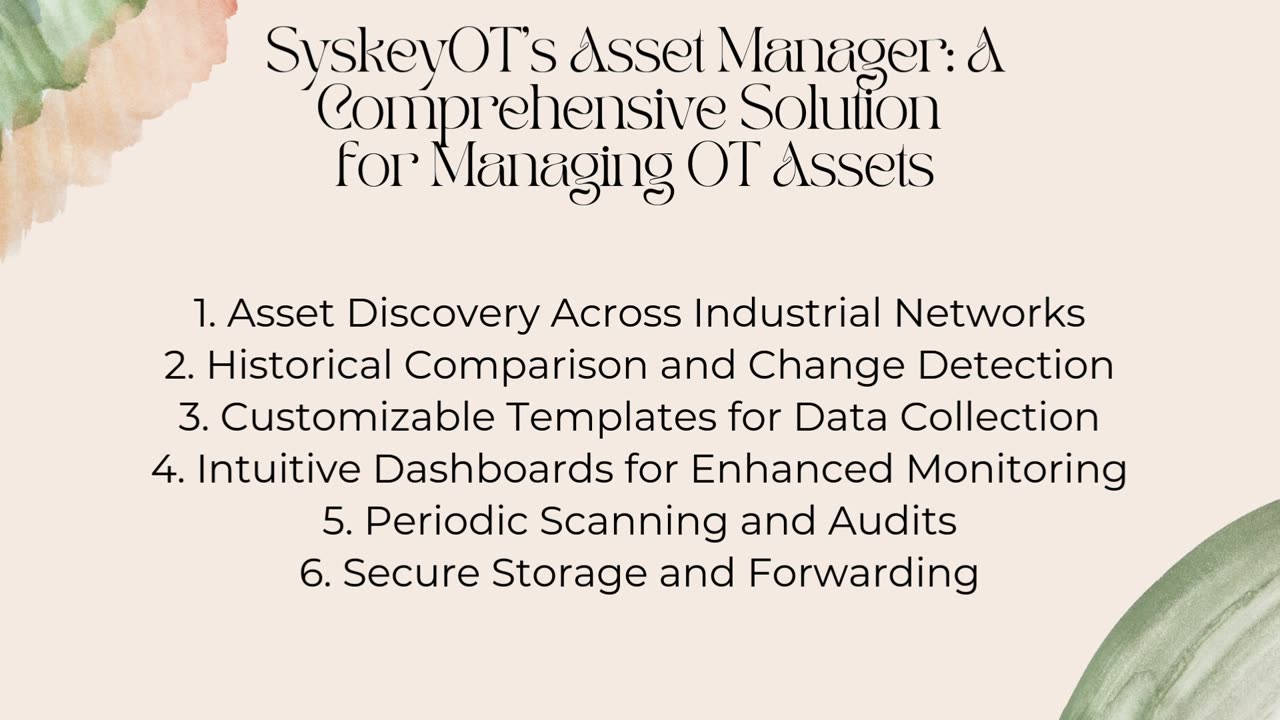 Centralized Asset Management: How SyskeyOT’s Asset Manager Strengthens OT Security