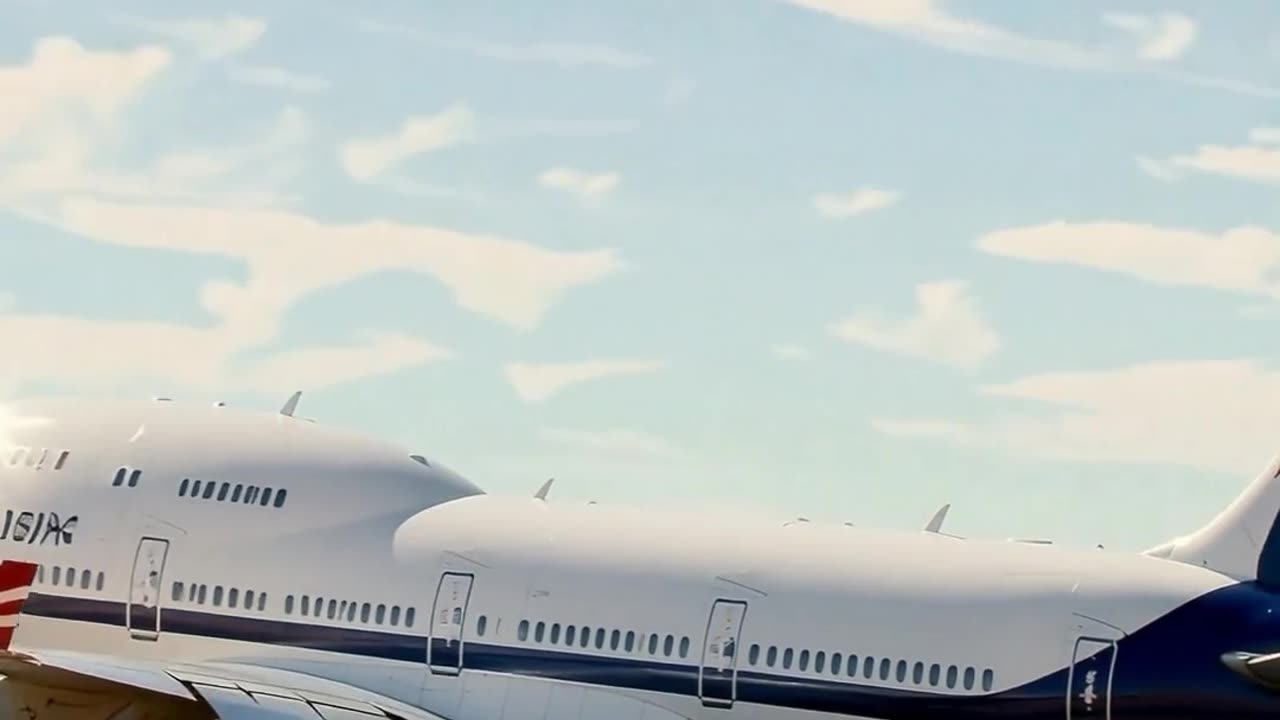 Boeing 747 touch and go on a sandy runway