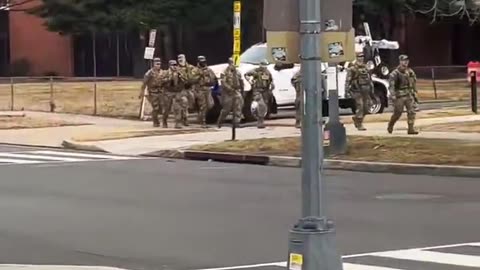HUNDREDS+ OF NATIONAL GUARD AND MILITARY GATHERING IN WASHINGTON DC
