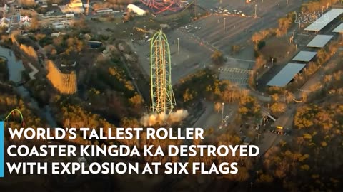 💔💔World's Tallest Roller Coaster Kingda Ka Destroyed with Explosion at Six Flags💔💔