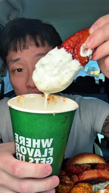 Wings top New Items Trying Out In Car Full Food Eating Video