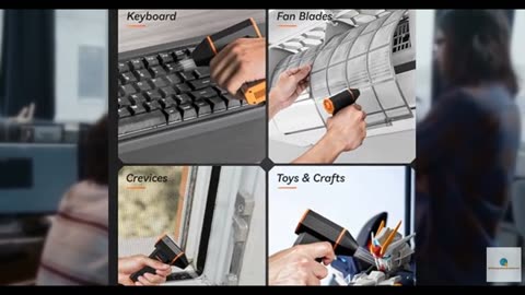 WOLFBOX MF50 Compressed Air Duster-110000RPM Super Power Electric Air Duster, 3-