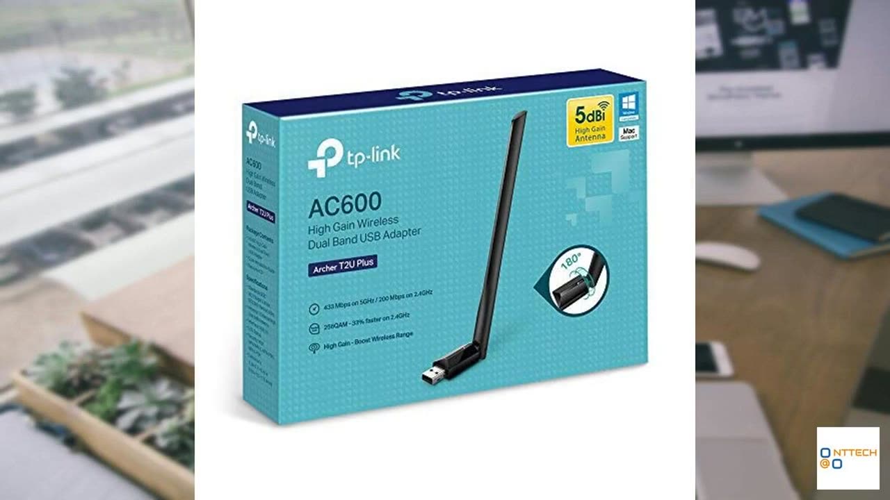 TP-Link AC600 USB WiFi Adapter for PC (Archer T2U Plus)