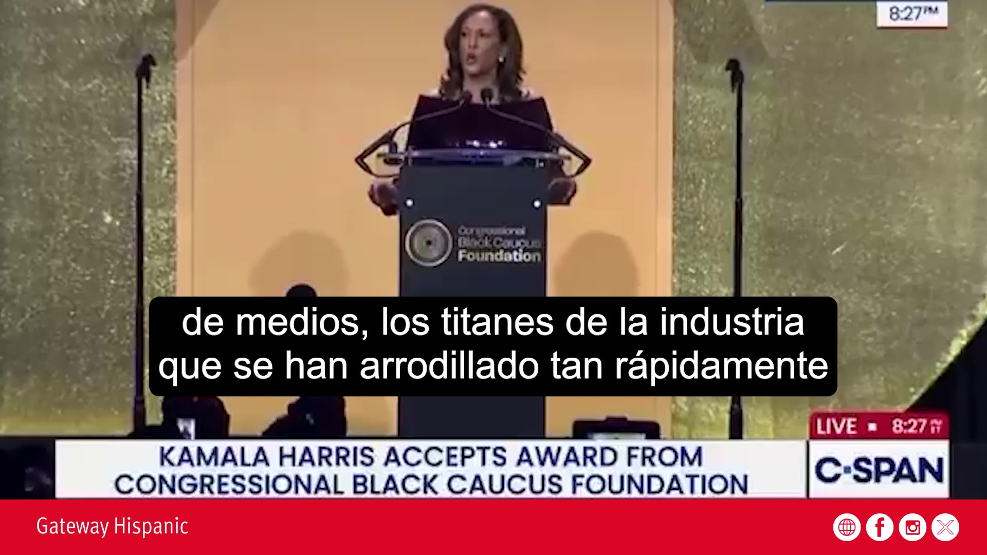 Kamala: We are witnessing a president who has lined his own pockets and those of the super-rich
