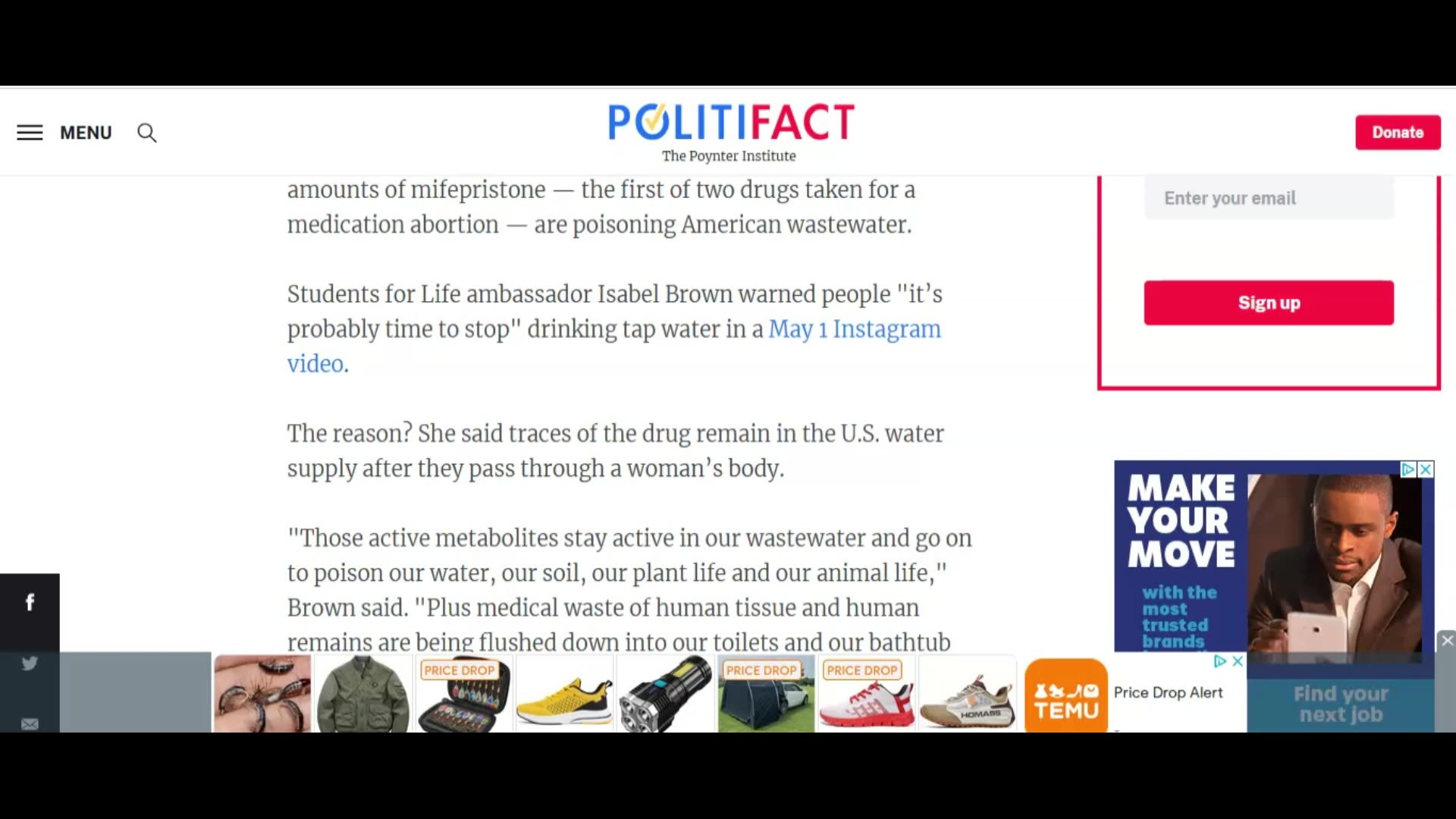 Left says dont worry about baby killing drugs in drinking water