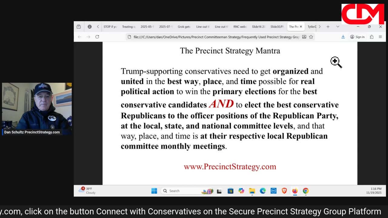 Precinct Strategy What will you DO about RINO incumbents? Dan Schultz November 19 2025