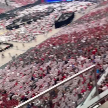 Every seat in this arena is packed to the ceiling. Honored to be here.