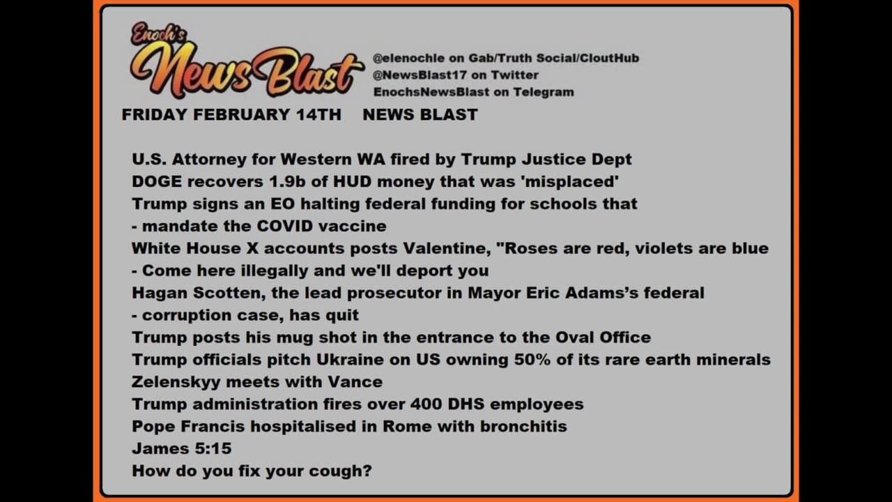 Friday, February 14, 2025 News Blast