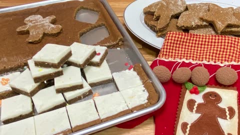Easy Gingerbread Bars🎄Lemon-Frosted & Sugar Sprinkled!