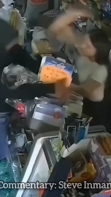 Victim tap dances on the top of a robbers head