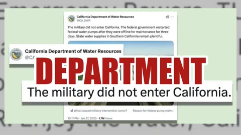 Fact Check: California Denies US Troops Entered California To Turn On Water -- Fed Pump Maintenance