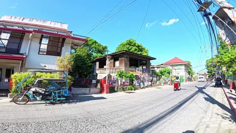 Back in Time on Calle Jose P. Rizal in Taal in Batangas in the Philippines
