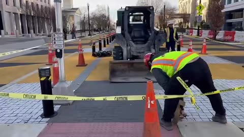 BREAKING: A team is currently dismantling Black Lives Matter Plaza in Washington, D.C.