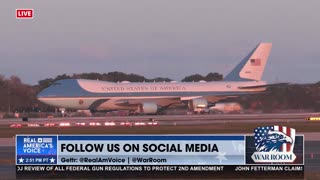 Air Force One Touches Down In West Palm Beach