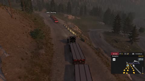 American Truck Simulator 9 min ride on dirt road Montana