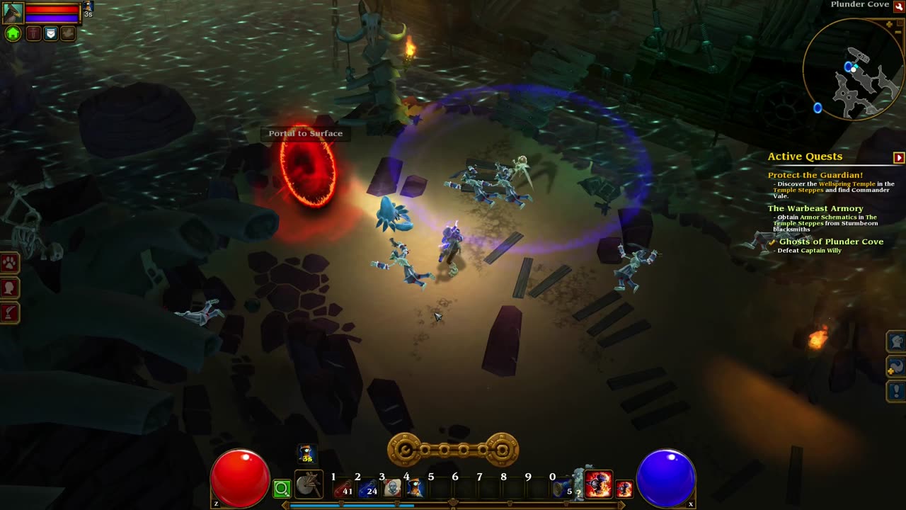 Torchlight II - Plunder Cove - One Eyed Willy - Boss Fight [Engineer]