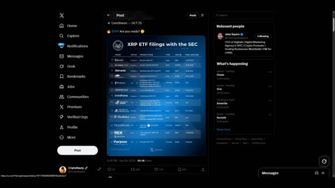 OTTOBRE VERDE IN ARRIVO! ETF XRP Ripple