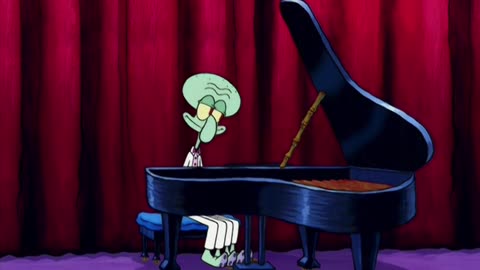 Squidward plays piano man by Billy Joel ai cover