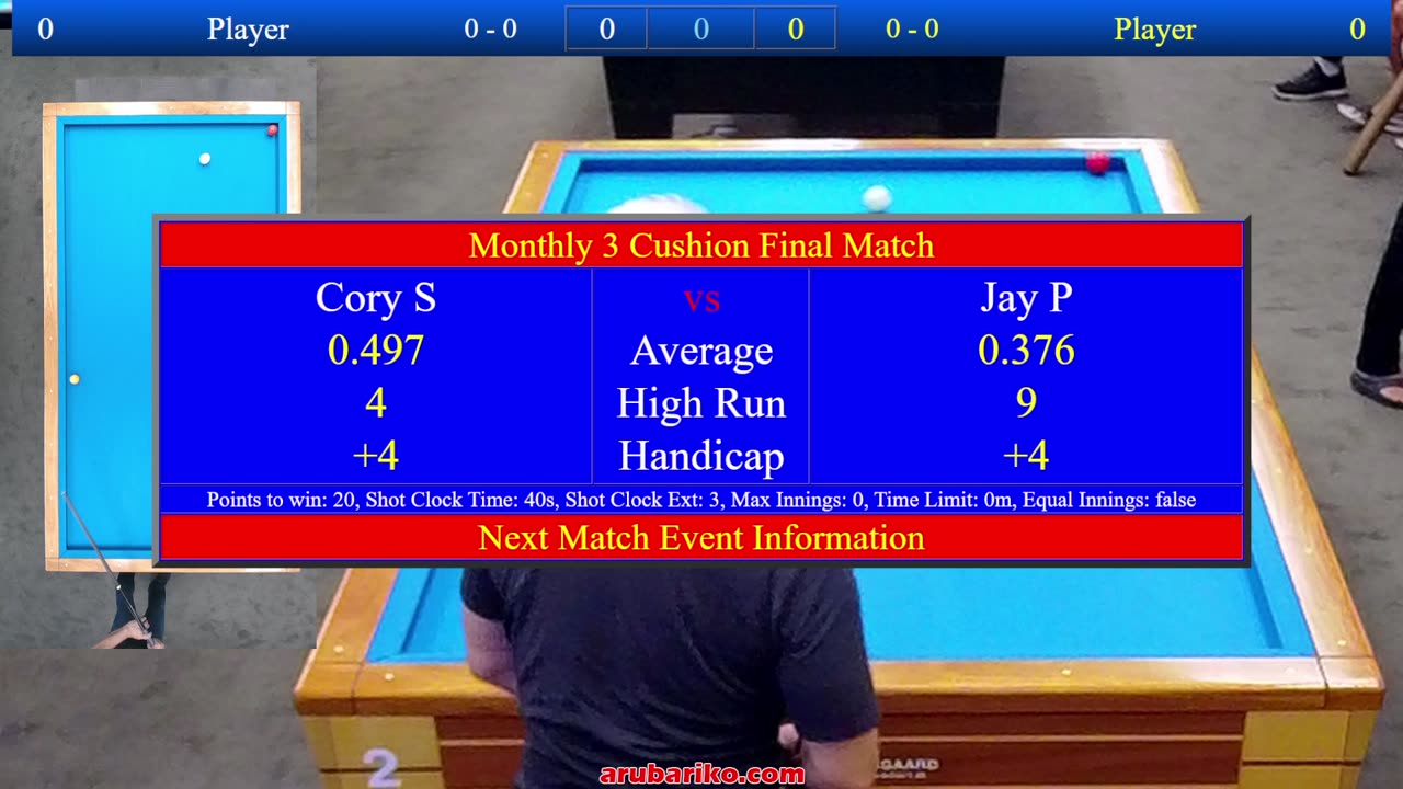 3C Billiards Take It Down Live Stream