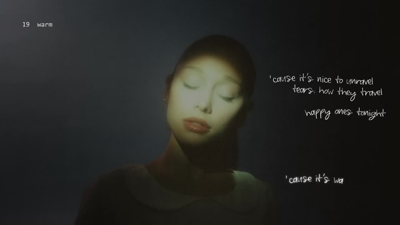Ariana Grande - warm (lyric visualizer)