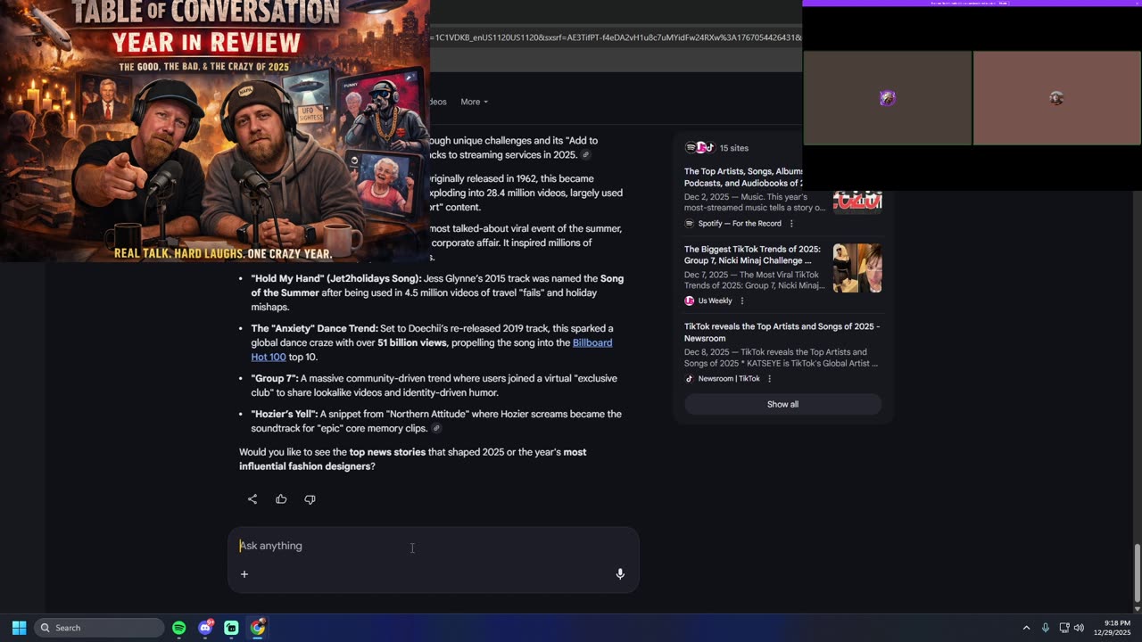 table of conversation