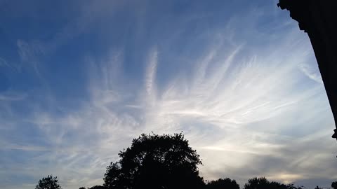 Statue of liberty's crown of cloud in the sky