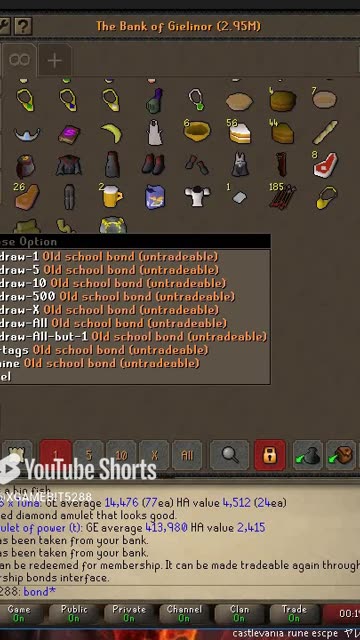 osrs 2026 Bought my first bond to be a member after 3 months . #oldschoolrunescape
