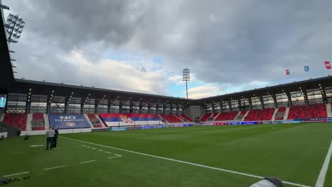 STADIUMI PARA NDESHJES SERBI SHQIPERI