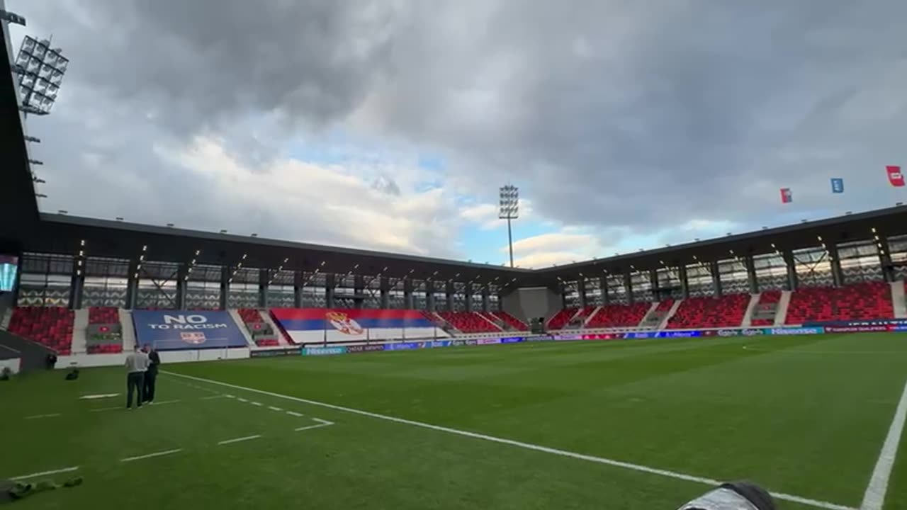 STADIUMI PARA NDESHJES SERBI SHQIPERI