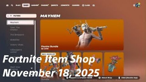 Fortnite Item Shop|November 18, 2025