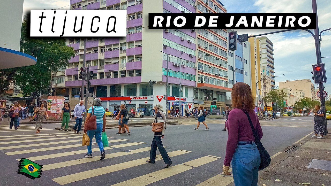 🇧🇷 Walking in Tijuca neighborhood — Saens Peña Square — Rio de Janeiro, Brazil — 【 4K UHD 】