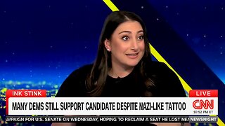 Dem Rep REFUSES to Condemn Candidate With Apparent Nazi Tattoo